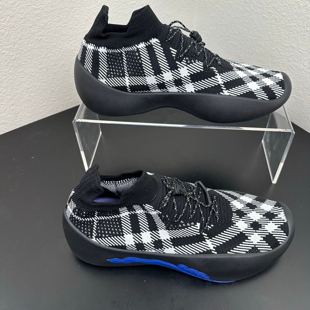 Burberry Men Check Plaid Knit Sock Sneakers Black White Trainer Men 10 EU 43 NIB - Picture 5 of 12